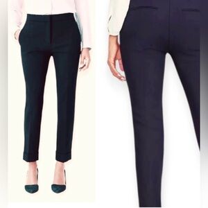 Ann Taylor, THE ANKLE High Rise Cuffed Pant Curvy Fit - Deep Navy Size 8